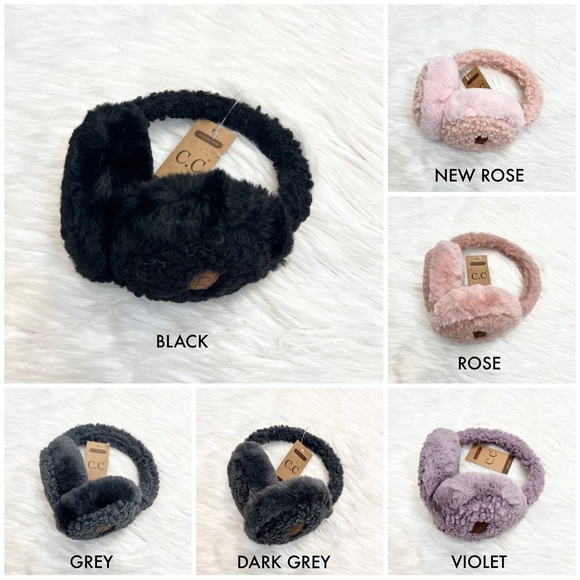 C.C Sherpa Faux Fur Earmuffs, Warm Ear Muffs, Winter Accessories, Warm Earmuffs - Picture 2 of 3